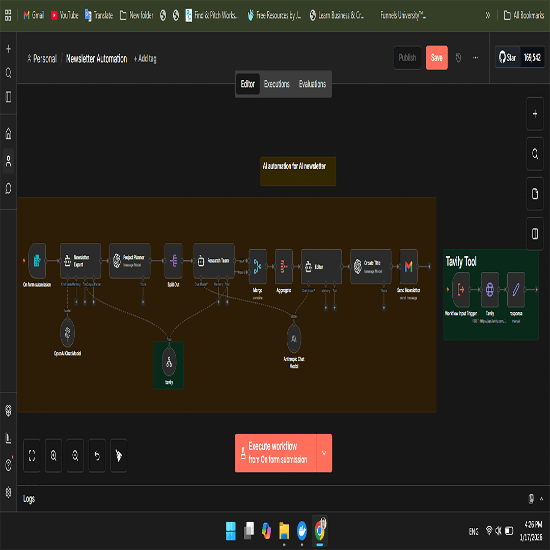 AI Newsletter Automation Workflow