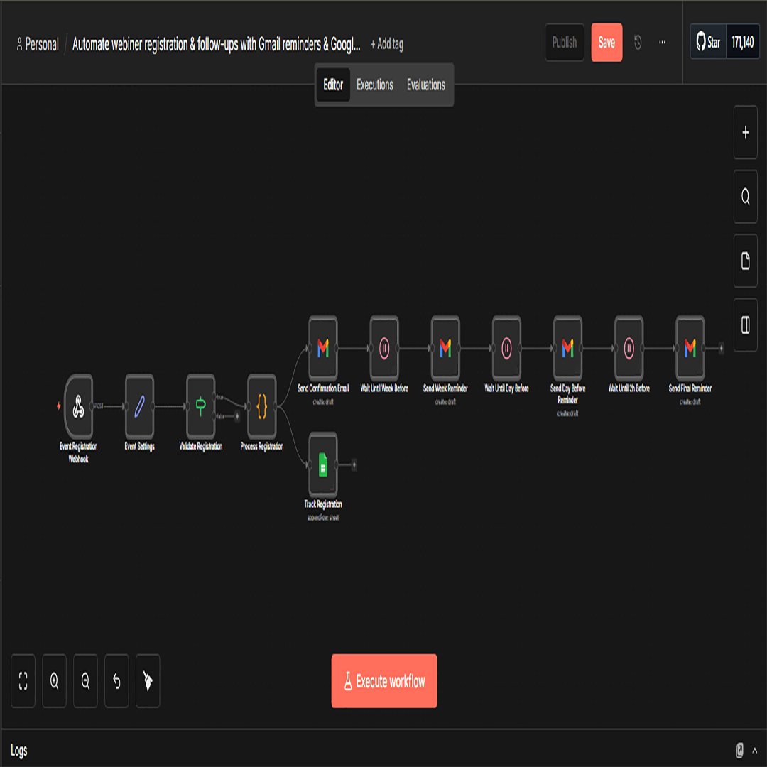 Webinar Follow-Up Automation System Workflow
